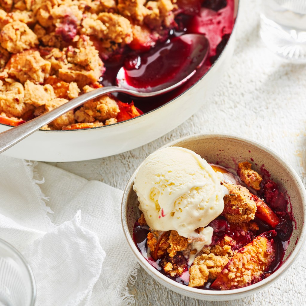fruit crisp - food styling by toronto recipe developer and food stylist, Annabelle Waugh