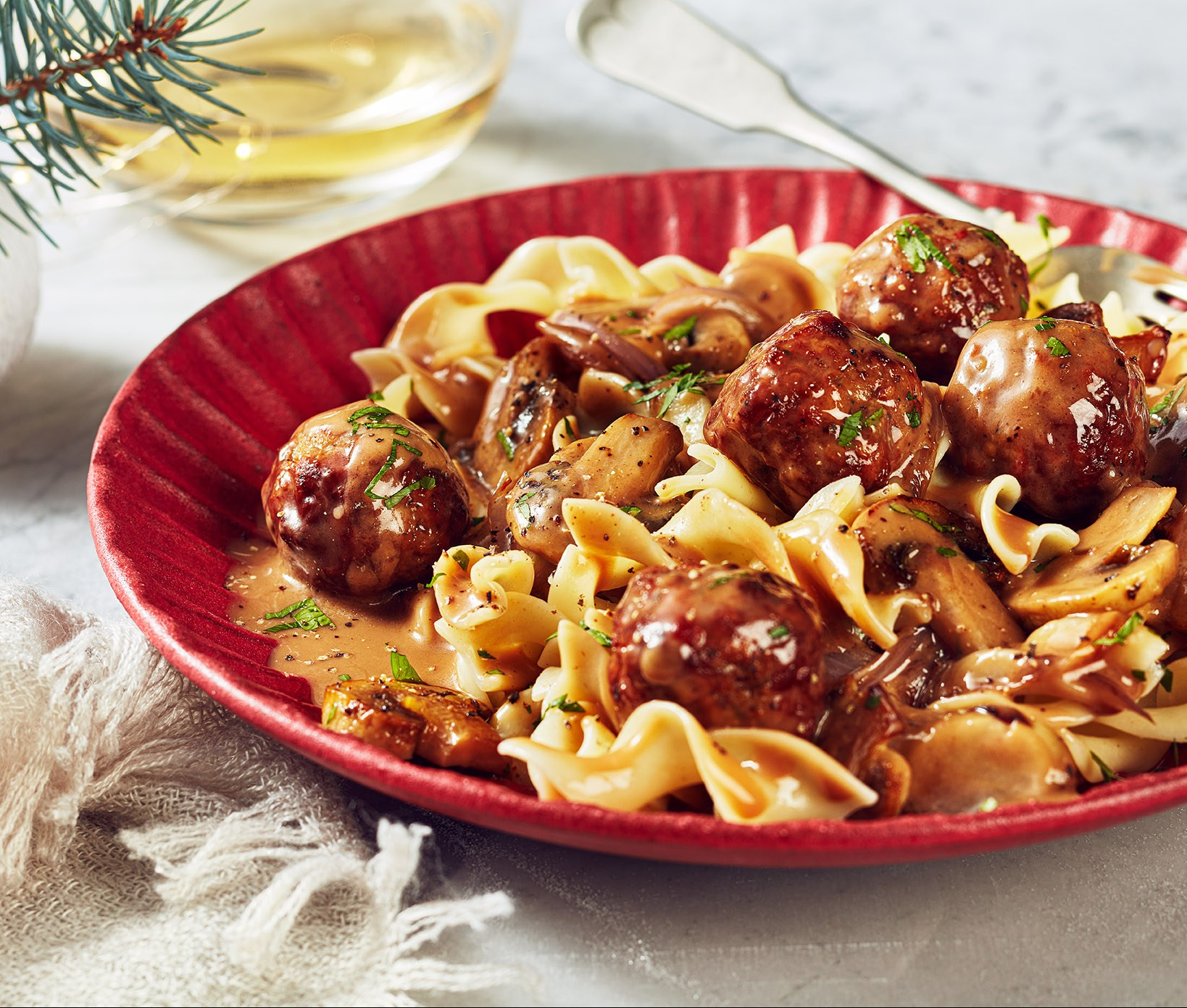 meatball stroganoff - food styling by toronto recipe developer and food stylist, Annabelle Waugh