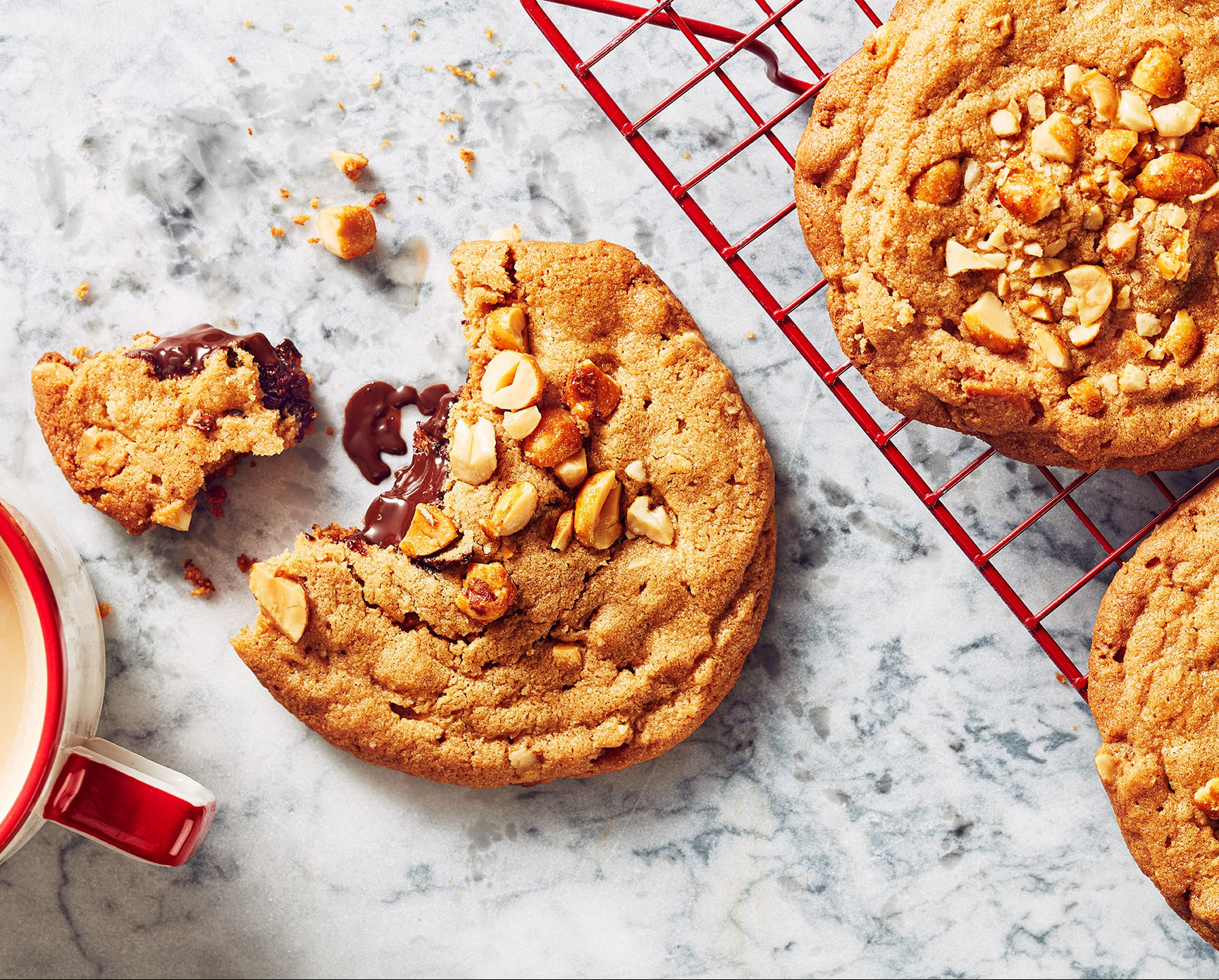 chocolate stuffed peanut butter cookies - food styling by toronto recipe developer and food stylist, Annabelle Waugh